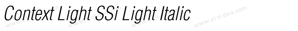 Context Light SSi Light Italic字体转换